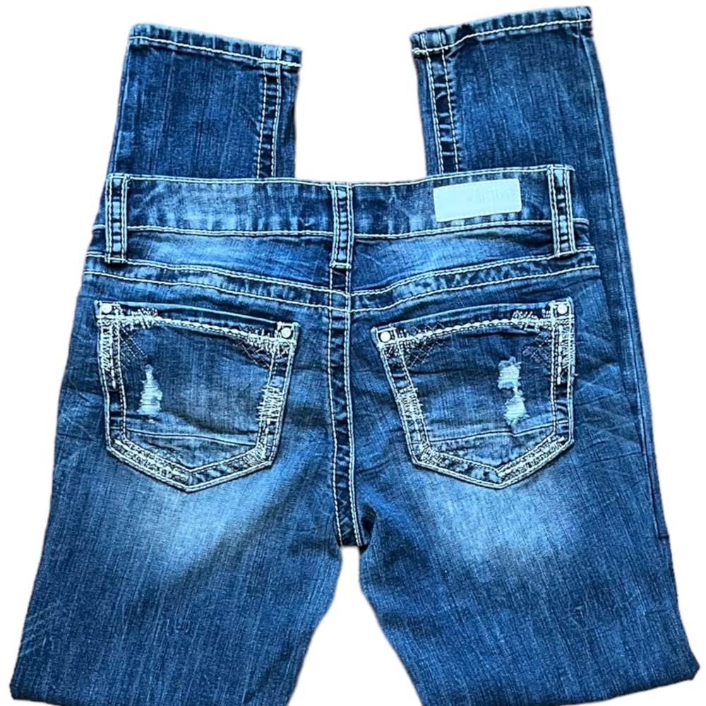 Daytrip Lynx Ankle Skinny Embellished Low Rise Jeans Size 25 Short